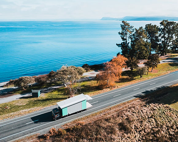 TDM Transport moving modular building in Taupo New Zealand