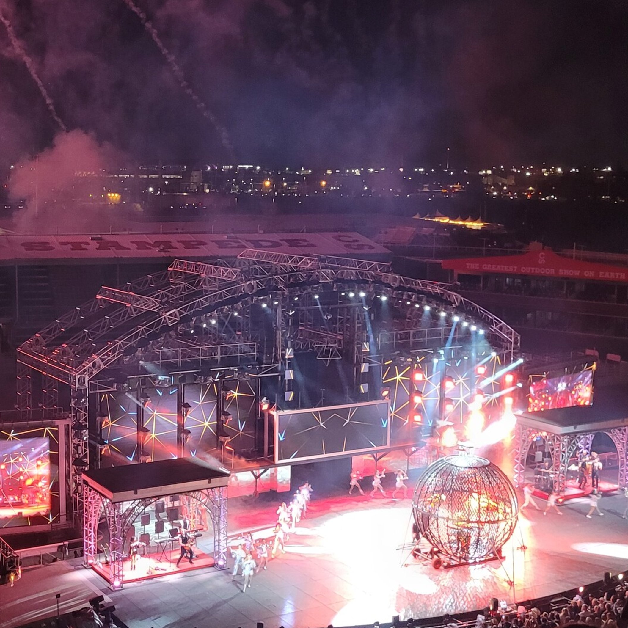 Fireworks at the final show at the Calgary Stampede 2024
