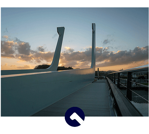 Lower Hatea Bridge at sunset