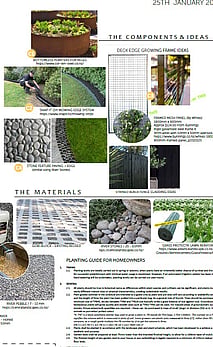 Materials palette  & decorative elements shopping guide