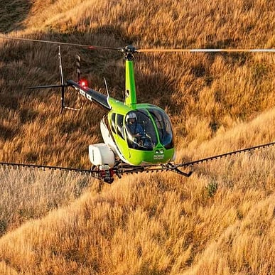helicopter over forrest