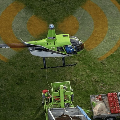 helicopter and tree