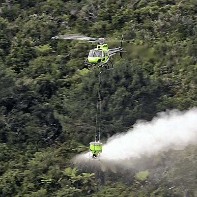 helicopter and view