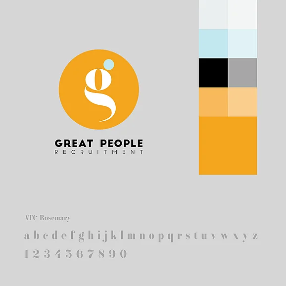 Great People recruitment brand designed by Kaz - Design. Brand. Web.