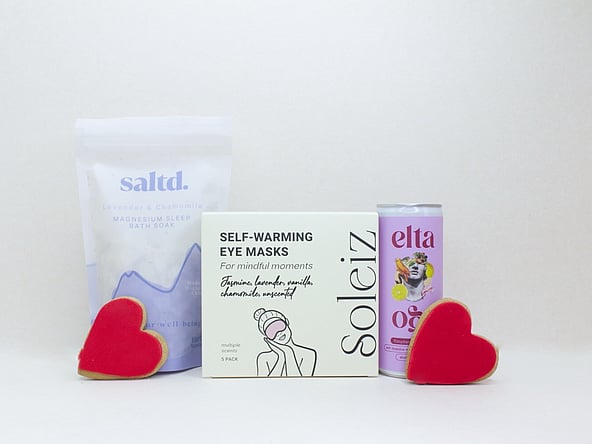 saltd magnesium bath soak and soleiz eye masks