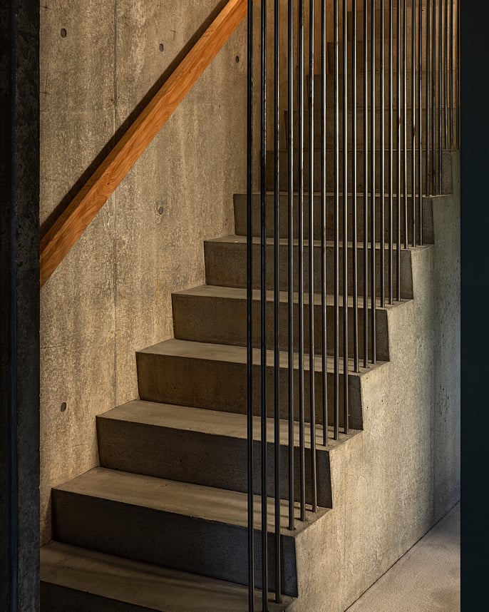 In-situ concrete internal staircase