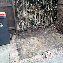 Old shed and surface debris has been cleared.