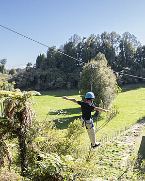 Flying Fox activity at Tui Ridge Park, Christian Camp Rotorua