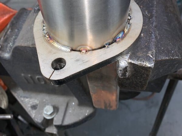 exhaust flange stitch welded