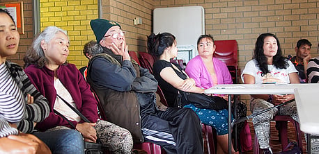 Members of the Karen community in a 'How to vote' workshop we held before the last election