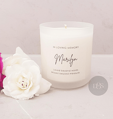 Candle with message
