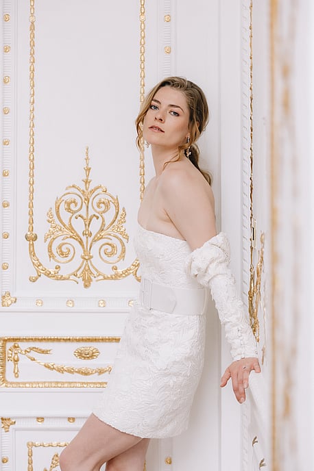 Short bridal dresses, Simple white dress, bridal mini dress, understated wedding dresses, exclusive www.kateedmondsonbridal.co.uk