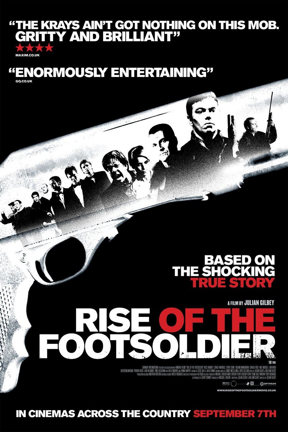  On Friday 7th September 2007, RISE OF THE FOOTSOLDIER opened in UK Cinemas...
