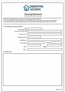 Housing Statement