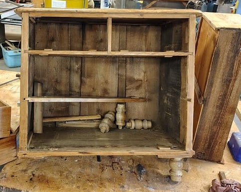 Antique Drawer before restoration