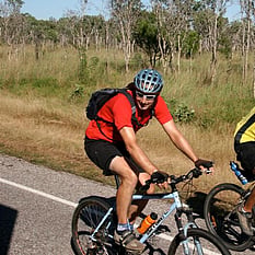 Cyclists - Outback road