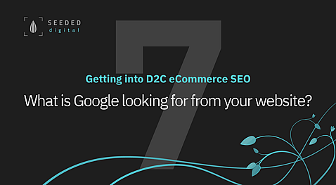 Episode 7 - What is Google looking for from your website? - Getting into D2C eCommerce SEO video series