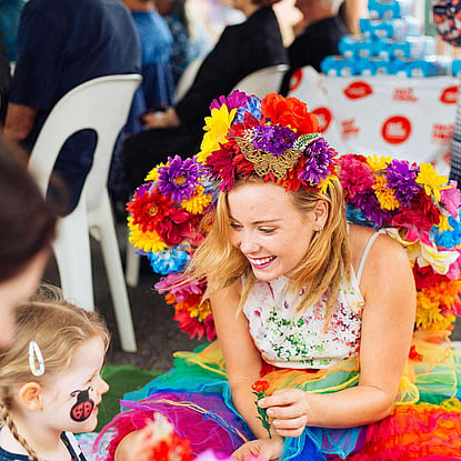 Rainbow Flower Fairy Face Painting