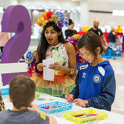 Rainbow Fairy Leading an Activity
