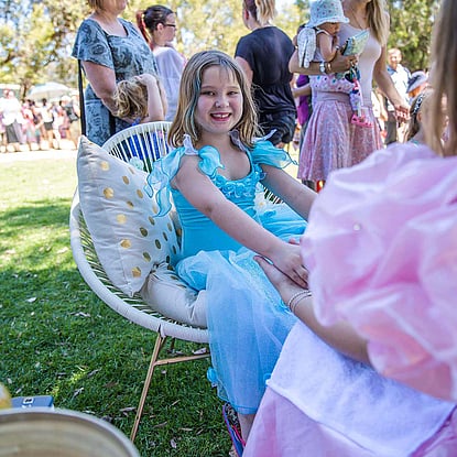 Young Girl talking to Fairy