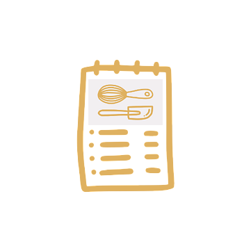 Hand drawn recipe card