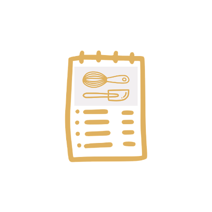 Hand drawn recipe card