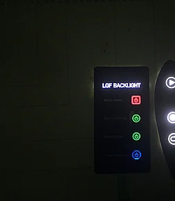 Demonstration of light guide film in two keypads in the dark