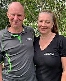 Paul & Jocelyn - Site Manager & Catering team LeaderWe have been part of the team at Teapot Valley for over 30 years. We have three wonderful daughters, a dog (Gypsy) and a cat. Outside of camp Jocelyn enjoys playing Pickle Ball, Badminton and bike riding. Paul spends his spare time biking, kayaking and is a member of the Brightwater Volunteer Fire Brigade.