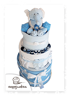 Nappycakes Blue Elephant