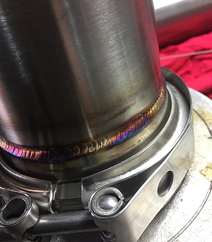 Vband flange weld