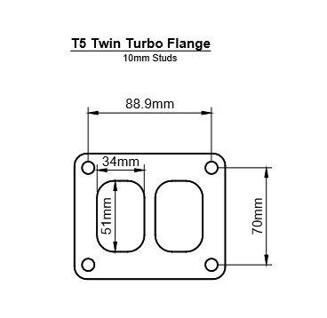 t5 twin scroll dimensions