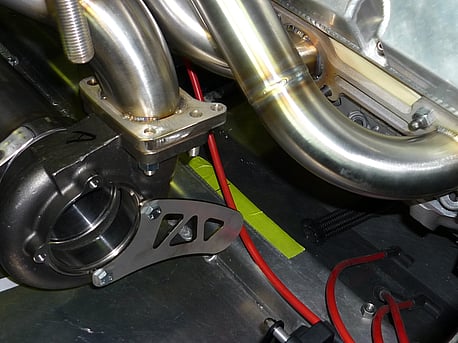 Another way to support the turbo is to pickup the turbine housing bolts