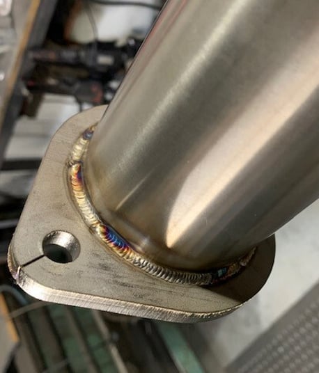 exhaust flange welded