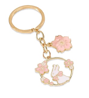 Bunny with Flowers Keyring - PRICE $9.99- - - - - - - - - -ADD TO CART >