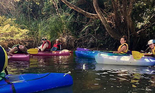 Student with a Kea, only truly alpine parrot in the world. Epitomizes the Ecology in Action program
