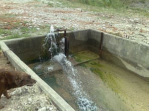 Filling with water