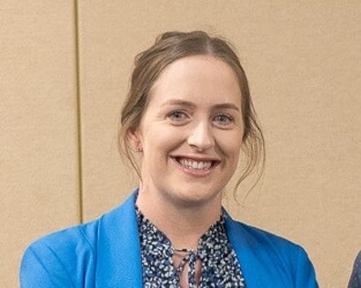 Rachel Doolan from Development West Coast giving a CO.STARTERS testimonial.