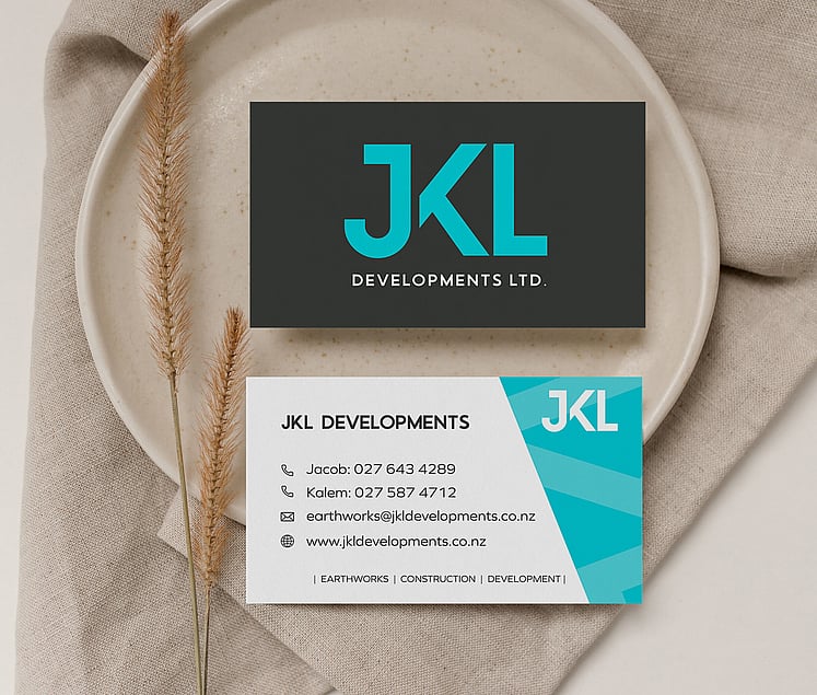 Bold modern business card design - JKL Developments