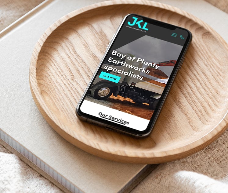 Mobile view of modern website design