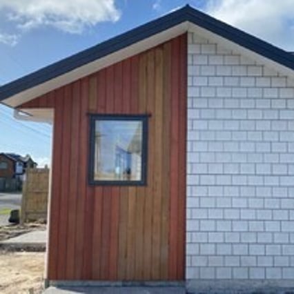 side view of Hamilton home with new spouting