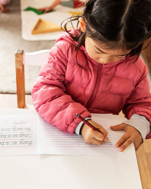 Montessori learning &ndash; independent writing, North Shore Auckland