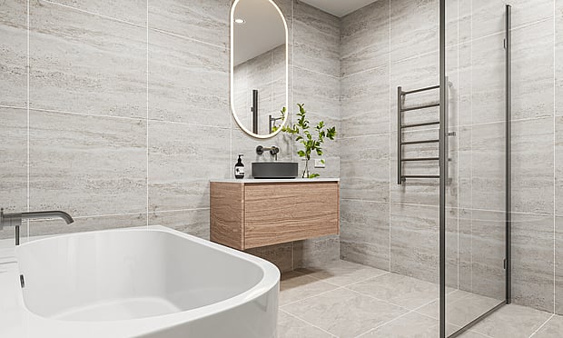 Bathroom image of Highgate Ridge  townhouse in Maori Hill by MJW Homes. Dunedin, Otago NZ