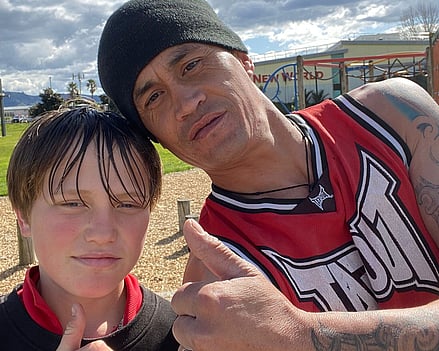 Happy youth at track