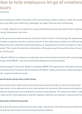 How to help employees let go of emotional issues
