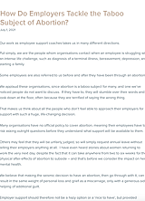 How Do Employers Tackle the Taboo Subject of Abortion?