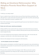 Riding an Emotional Rollercoaster: Why Adoptive Parents Need More Support at Work