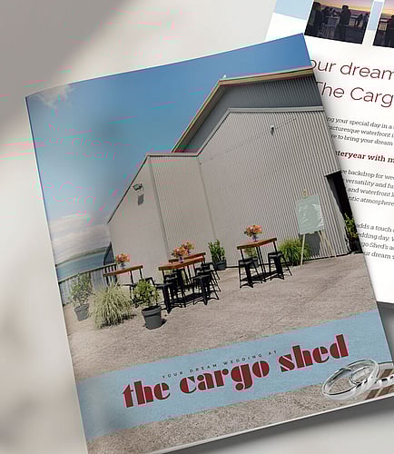 Refined brand collateral designed for a wedding venue