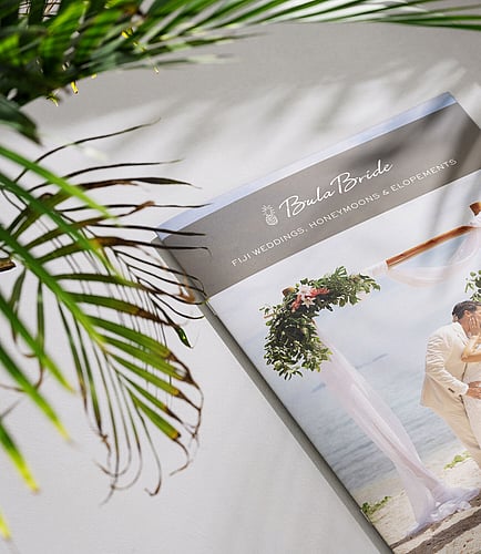 Wedding business brand application across print and digital