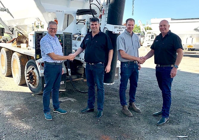 Karim Koorey and Rob McClaren with Bay-Lynx President Greg Koppelaar and Kevin Koppelaar