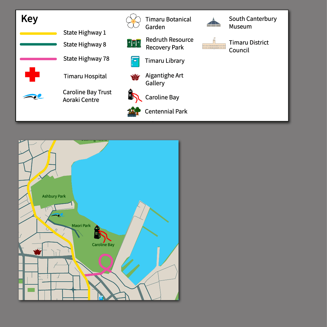 Timaru Map Library Timaru District Council Graphic Design — Custom District Maps | Scooch ...